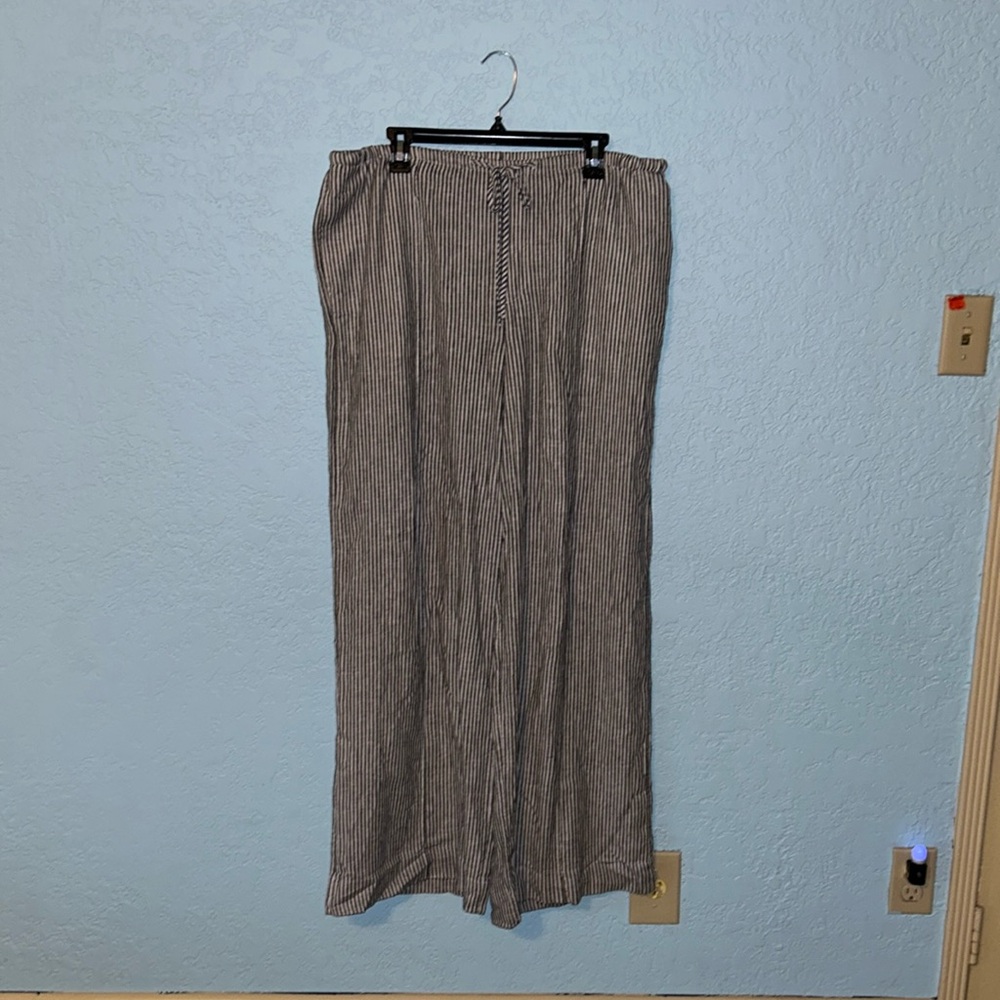 Target Black and White Wide-Leg Linen Pants